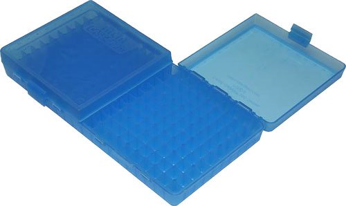 MTM AMMO BOX 9MM LUGER/380ACP - /9X18 200-ROUNDS CLEAR BLUE