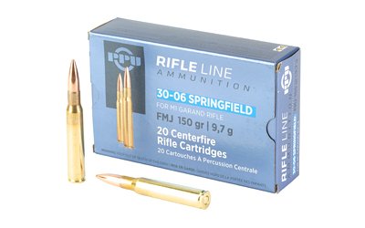 PPU Rifle Ammunition .30-06 Sprg 150 gr FMJ 1990 fps 20/ct