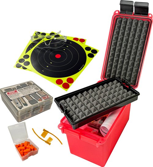 MTM PISTOL RANGE KIT O-RING - SEALED CLEAR RED