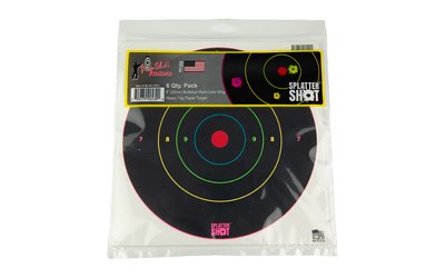 Proshot 8" Multi Clr Bullseye 6pk