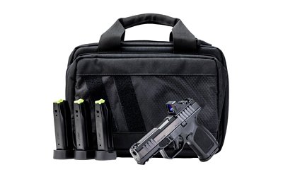 Rost Martin RM1C Comp Handgun Bundle 9mm Luger 15rd(1)&17(3) Magazines 4" Barrel Black Viridian Red Dot Pistol Case