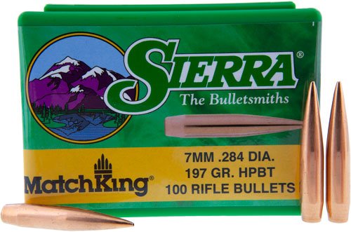Sierra MatchKing Rifle Bullets 7mm/.284 cal .284" 197 gr HPBT Match 100/ct - Image 2