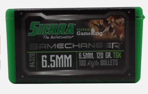 Sierra Green Tipped GameKing Rifle Bullets 6.5mm .264" 120 gr TGK 100/ct