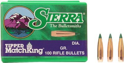 Sierra Tipped MatchKing Rifle Bullets .264 cal .264" 130 gr TMK MATCH 100/ct