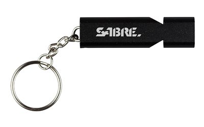 SABRE WHISTLE W/LANYARD BLACK