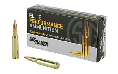 Sig Sauer Elite Match Rifle Ammunition .308 Win 168gr OTM 2700 fps 20/ct