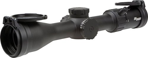 Sig Sauer Whiskey 4 Low Profile Rifle Scope 3-12x44 30mm SFP Hellfire Quadplex Illum Capped 0.25 MOA - Black
