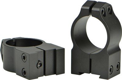 Warne 2-Piece Maxima Fixed Scope Ringmounts with Grooved Receiver - 1" High Matte CZ 527 16mm Dovetail