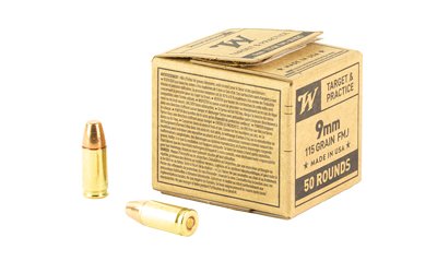 Winchester Service Grade Handgun Ammunition 9mm Luger 115gr FMJ 1300fps 50/ct