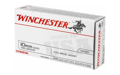 Winchester Target Handgun Ammunition 10mm Auto 180 gr. FMJ 1080 fps 50/ct - Image 3