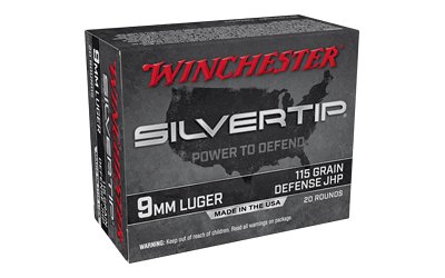Winchester Silvertip Handgun Ammunition 9mm Luger 115 gr. JHP 1225 fps 20/ct