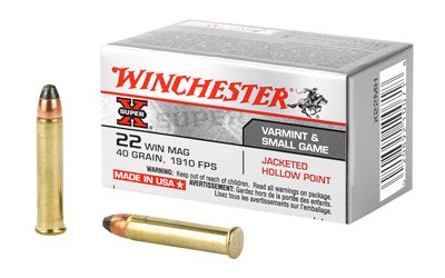 Winchester Super-X Magnum Rimfire Ammunition .22 WMR 40 gr. JHP 1910 fps 50/ct