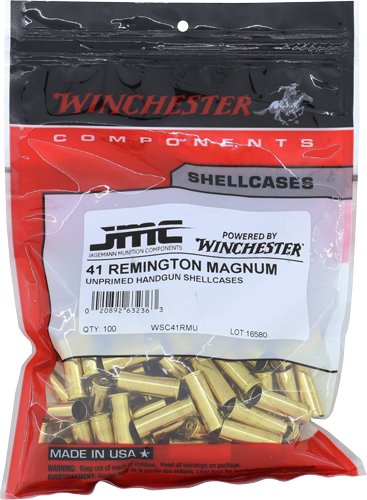 WINCHESTER UNPRIMED CASES 41 - REM MAG 100 PACK 20PK/CS