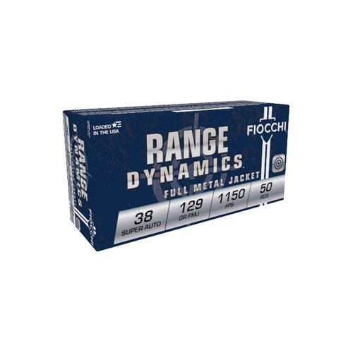 Fiocchi Pistol Shooting Dynamics Handgun Ammunition .38 Super (+P) 129 gr FMJ 50/Box