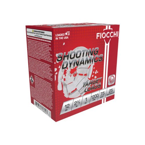 Fiocchi Exacta Heavy Shooting Dynamics Shotshells 12ga 2-3/4 in 1 oz 1200 fps #7.5 25/ct