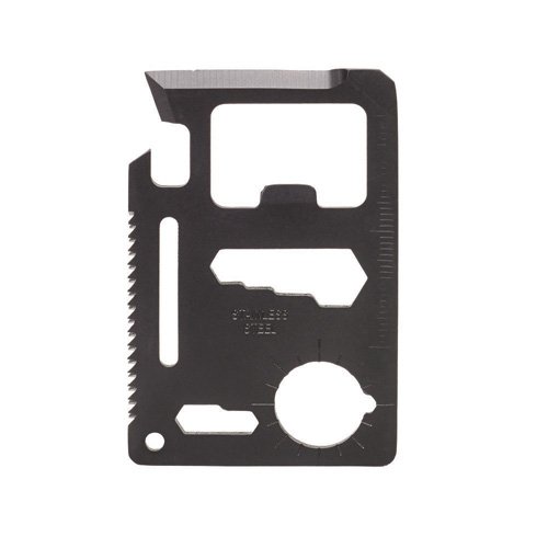 11-IN-1 SURVIVAL TOOL - BLACK