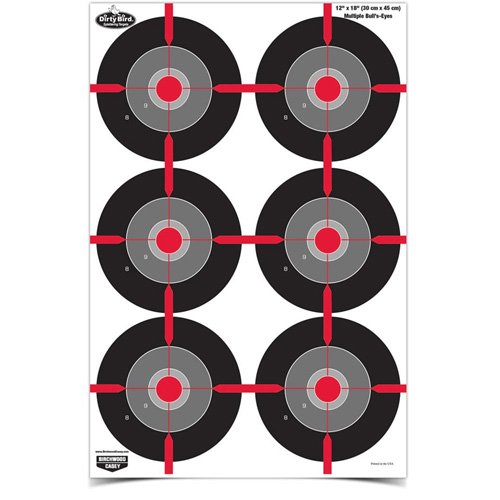 Birchwood Casey Dirty Bird  12" x 18" Multiple Bull's-Eye Target - 8 ct