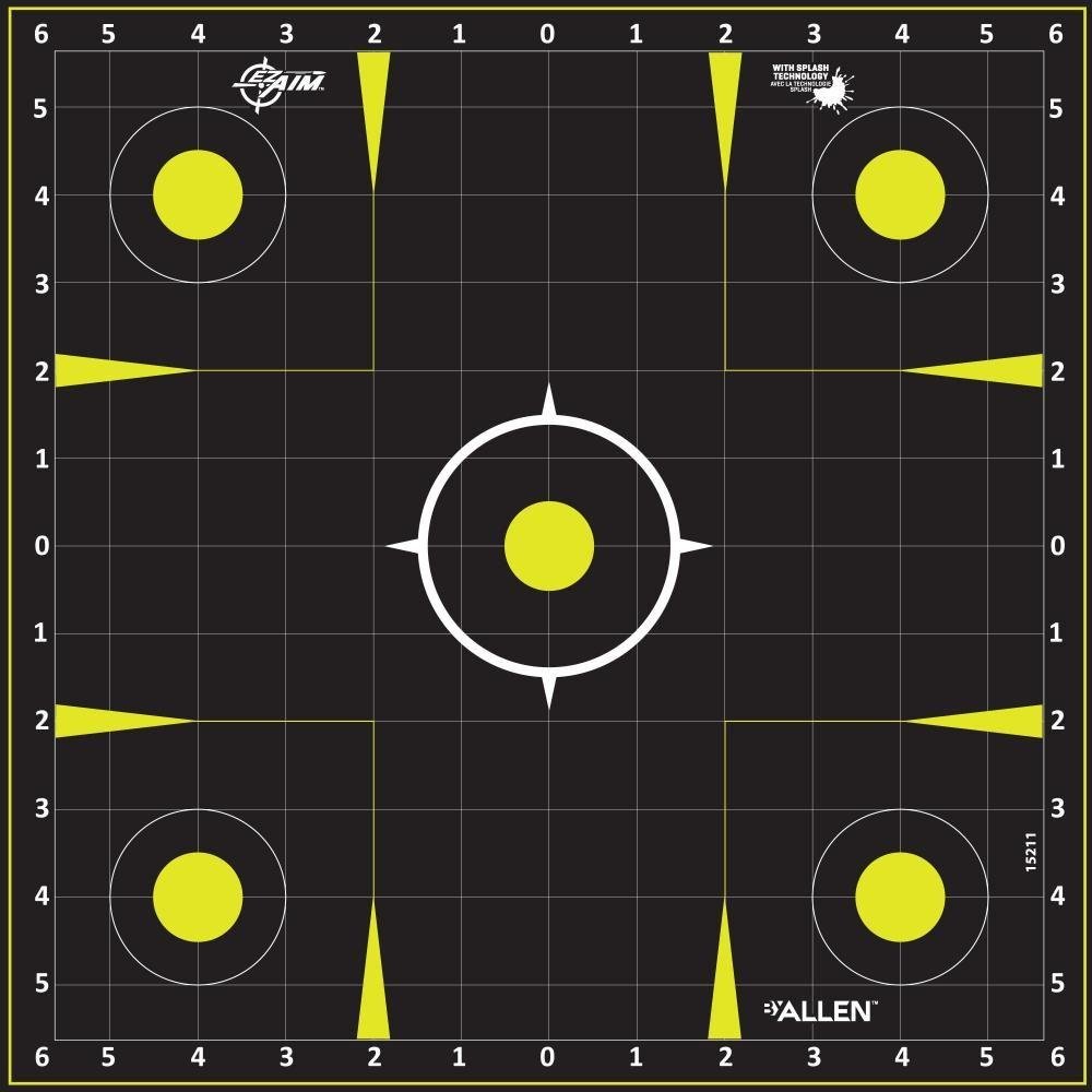 Allen EZ Aim Non-Adhesive Splash Target 12.5" Black and Yellow 30 per Pad