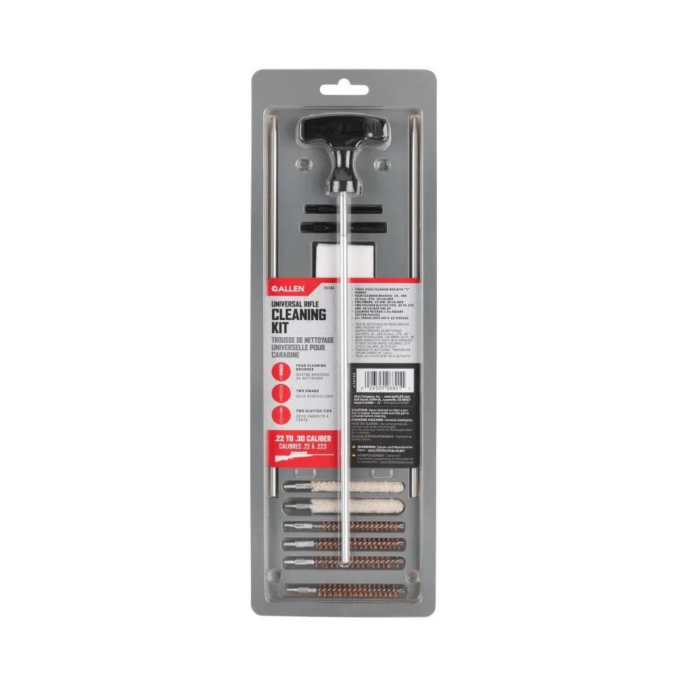 Allen Universal Rifle Cleaning Kit .22 to 30 Cal 32" 3-Piece Rod