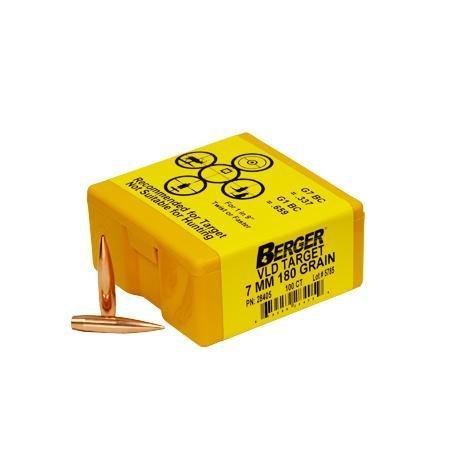 Berger Match Grade Target Bullets 7mm .284" 180 gr VLD TARGET 100/box