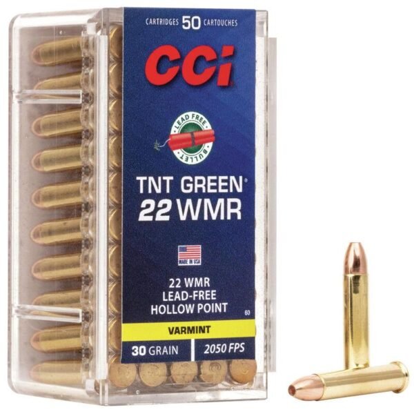 TNT GREEN 22 WMR 30 GR - HP, 2050 FPS, 50/BX