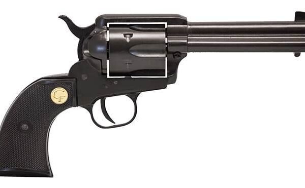 Chiappa SAA 1873 Handgun .17HMR 6rd Capacity 4.75" Barrel Blued Black Plastic Grips