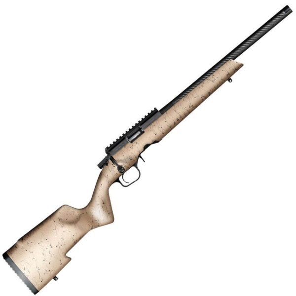 CHRISTENSEN RANGER 22WMR 18" - CF BBL/STOCK TAN W/BLACK WEB
