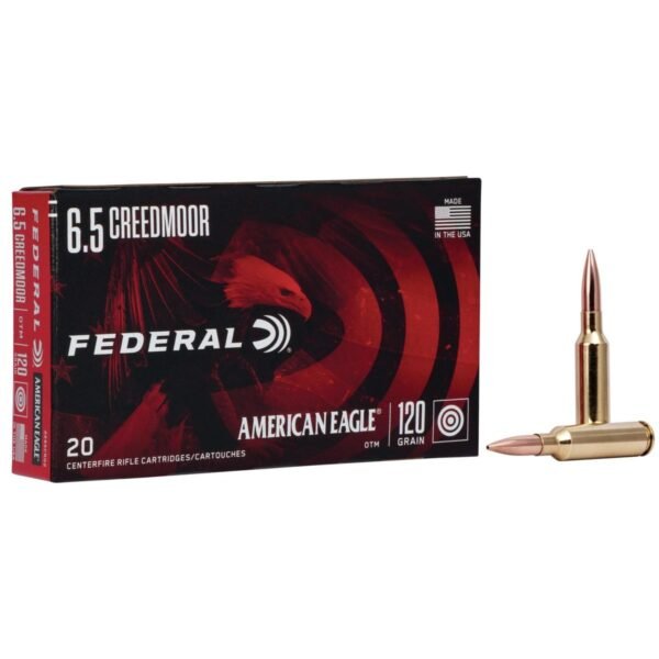 Federal American Eagle Rifle Ammunition 6.5 Creedmoor 120 gr OTM 2900 fps 20/ct
