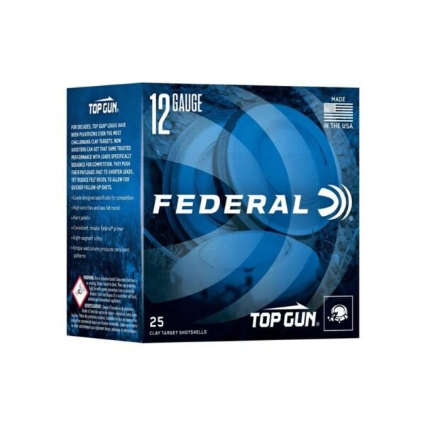 Federal Top Gun Sporting SS Shotshells 12ga 2-3/4" 1oz 1250 fps #8 250/ct Case