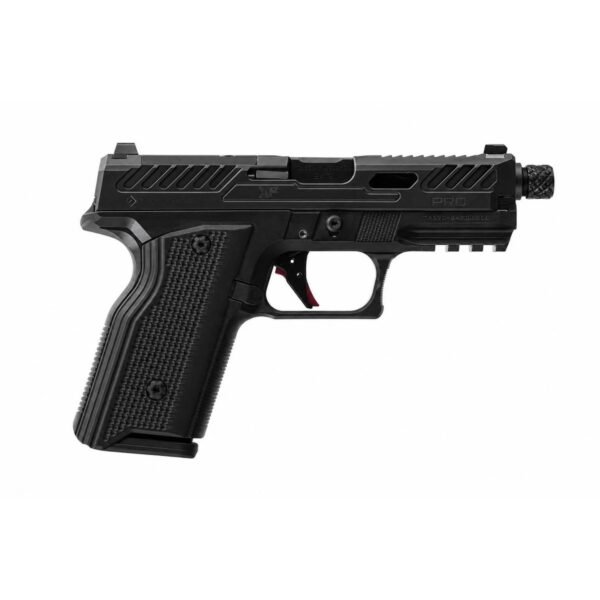 Fusion Firearms XF PRO Black Handgun 9mm Luger 15rd Magazines(2) 4.25"  Threaded Barrel Interchangeable Black Grips