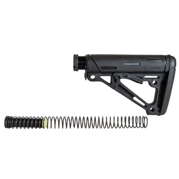 Hogue AR-15/M-16 OM Collapsible Buttstock Assembly with Buffer Tube and Hardware-Black Rubber