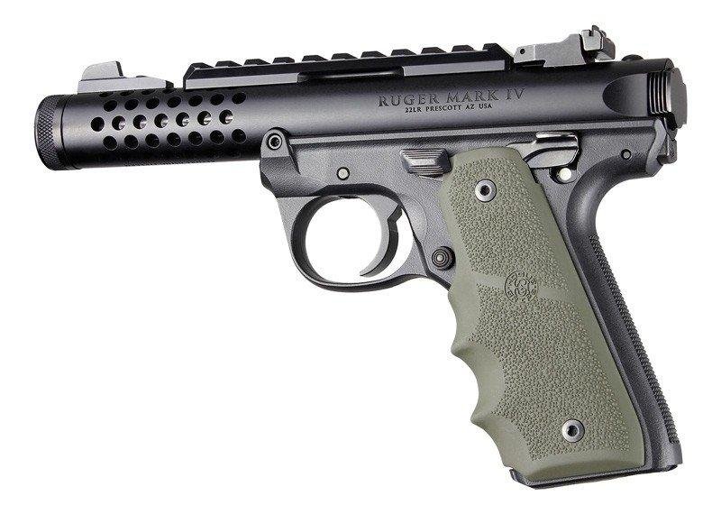 Ruger 22/45 MKIV Rubber Grip with Finger Grooves OD Green