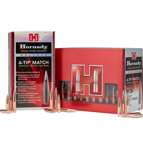 Hornady A-Tip Match Rifle Bullets SEQUENTIAL 6.5mm .264" 135 gr 1-8.5") 500/ct