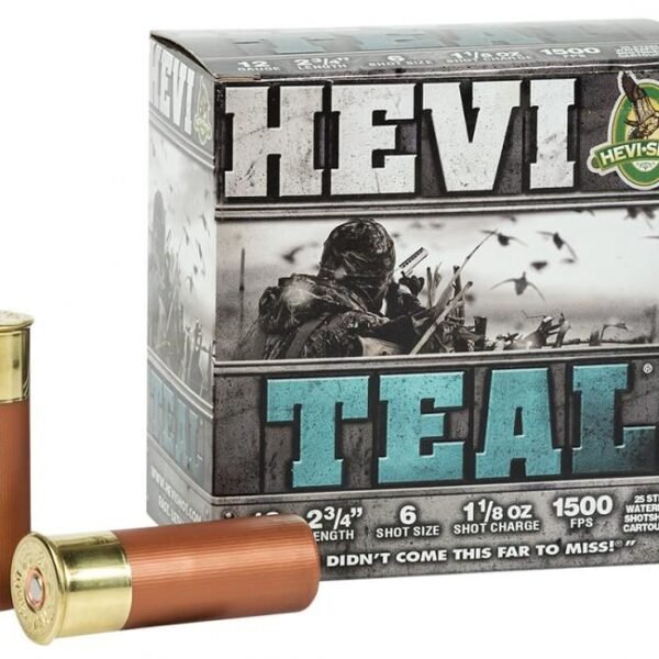 HEVI TEAL 12GA 2.75" #6 25/250
