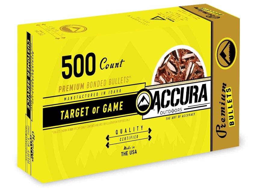 Accura Premium Powerbond Bullets 9mm .356" 124 gr FP 500/ct