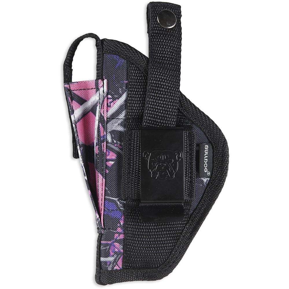 Bulldog Extreme Handgun Holster with Belt Loop and Clip for Sub Compact Autos with 2-3" Barrels Muddy Girl Pink Camo Ambi