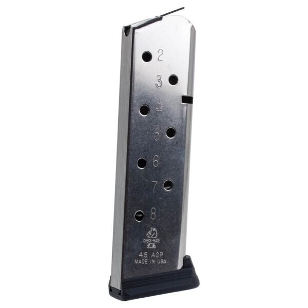 Check-Mate Full Size 1911 Handgun Magazine Stainless Steel .45 ACP 8/rd