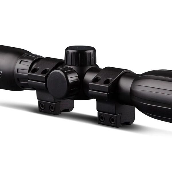 Konus KONUSFIRE 4x32mm Rifle Scope w/.22 Dovetail Mounting Rings 30/30 Reticle Black Matte