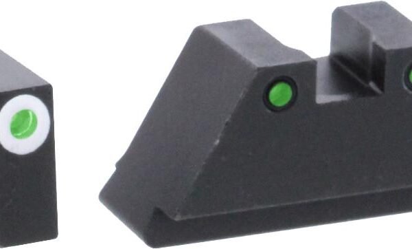 Green Tritium Round Outline White .315/black .392 for Glock TallSuppressor