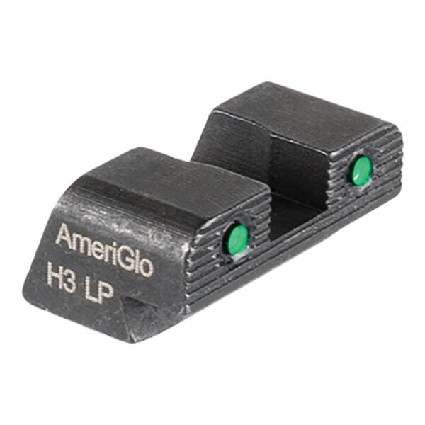 Ameriglo Tritium 2-Dot Handgun Night Sights .240" Square Notch with Serration Hellcat OSP Green with Black