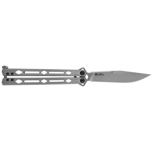 Kershaw Lucha Folding Knife 4-3/5" Drop Point Blade Silver