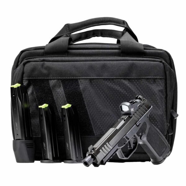 Rost Martin RM1F Tactical Bundle 9mm Luger 17rd (3) & 24rd (1) Magazines 4.5" Threaded Barrel Black Red Dot Optic Bag