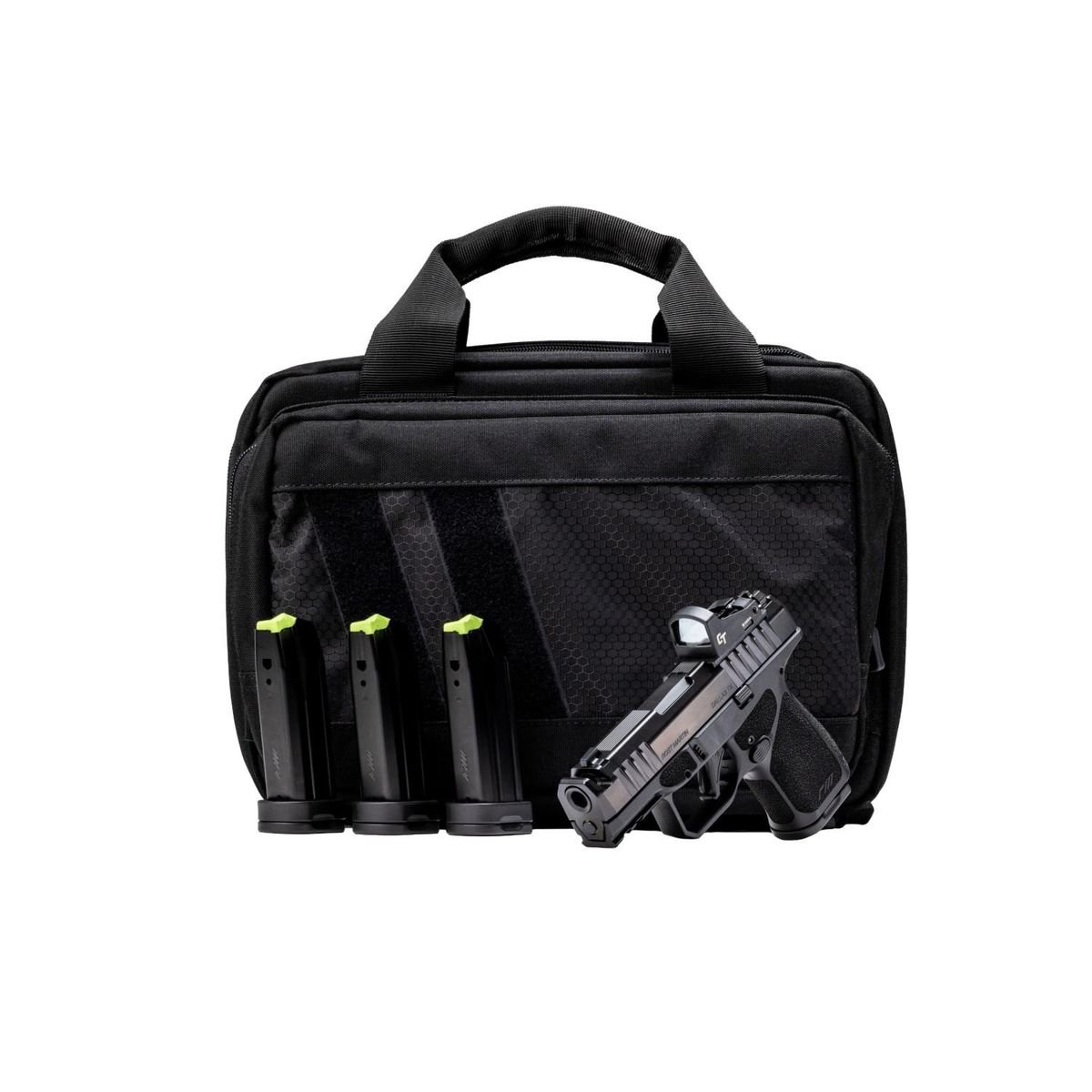 Rost Martin RM1S Comp Handgun Bundle 9mm Luger 12(1)&15(3)rd Magazines 3.6" Barrel Black Viridian Red Dot Pistol