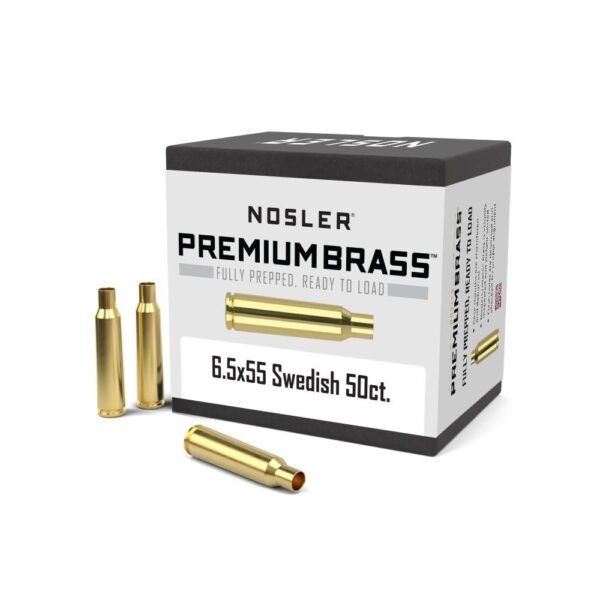 Nosler Unprimed Brass Rifle Cartridge Cases 50/ct 6.55x55mm