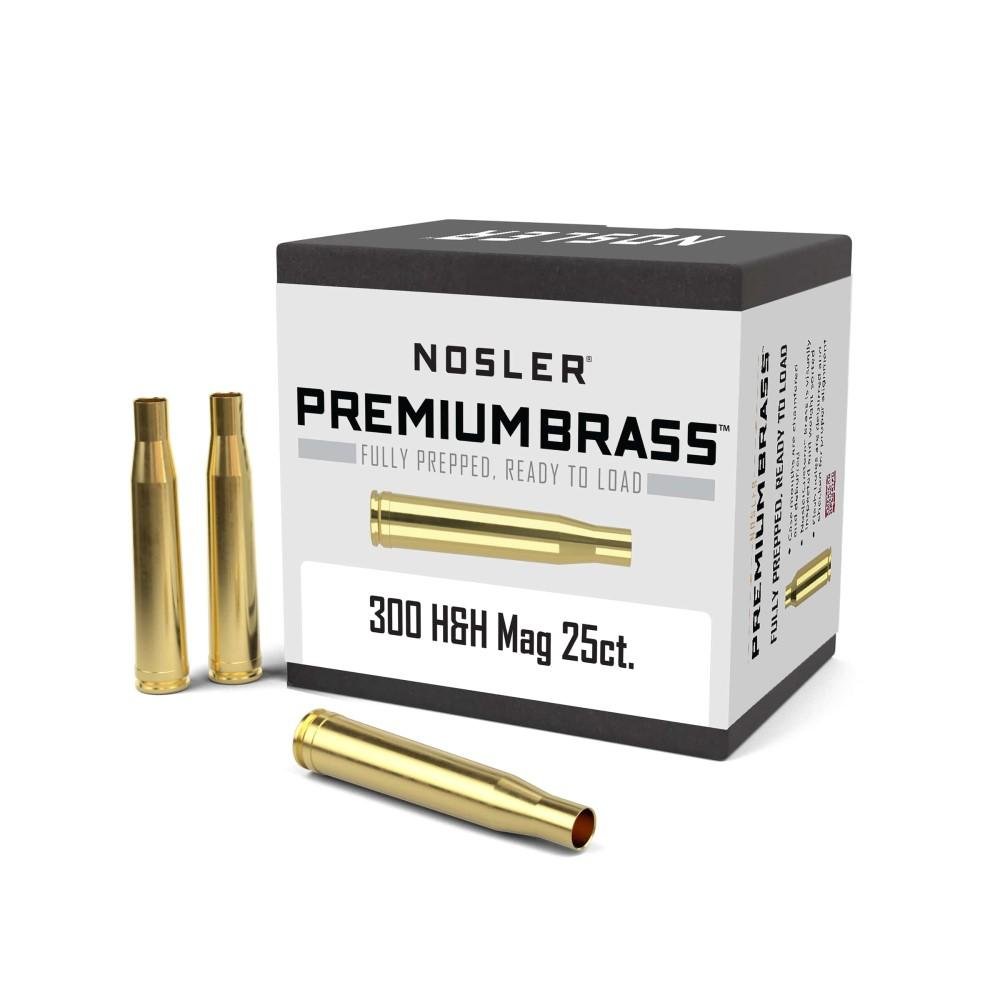 Nosler Unprimed Brass Rifle Cartridge Cases 25/ct .300 H&H