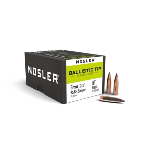 NOSLER BULLETS 6MM .243 - 95GR BALLISTIC TIP 50CT