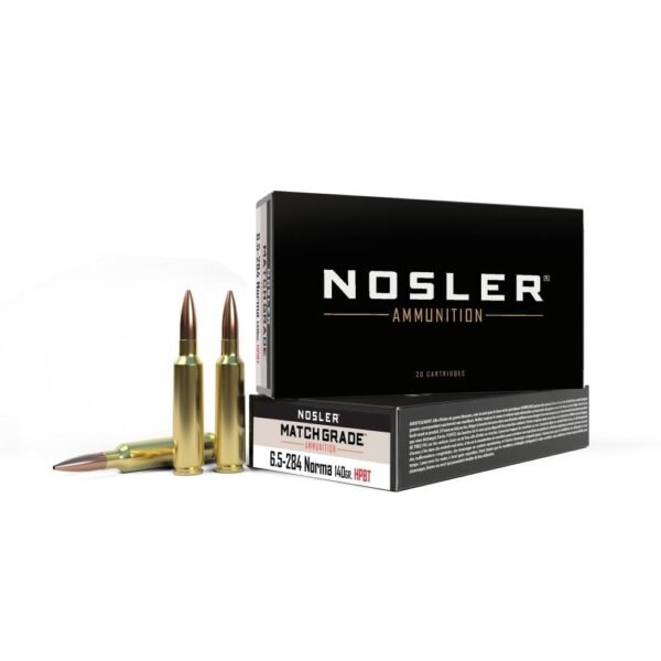 Nosler Match Grade Rifle Ammunition 6.5x284 Norma 140 gr HPBT 2750 fps 20/ct