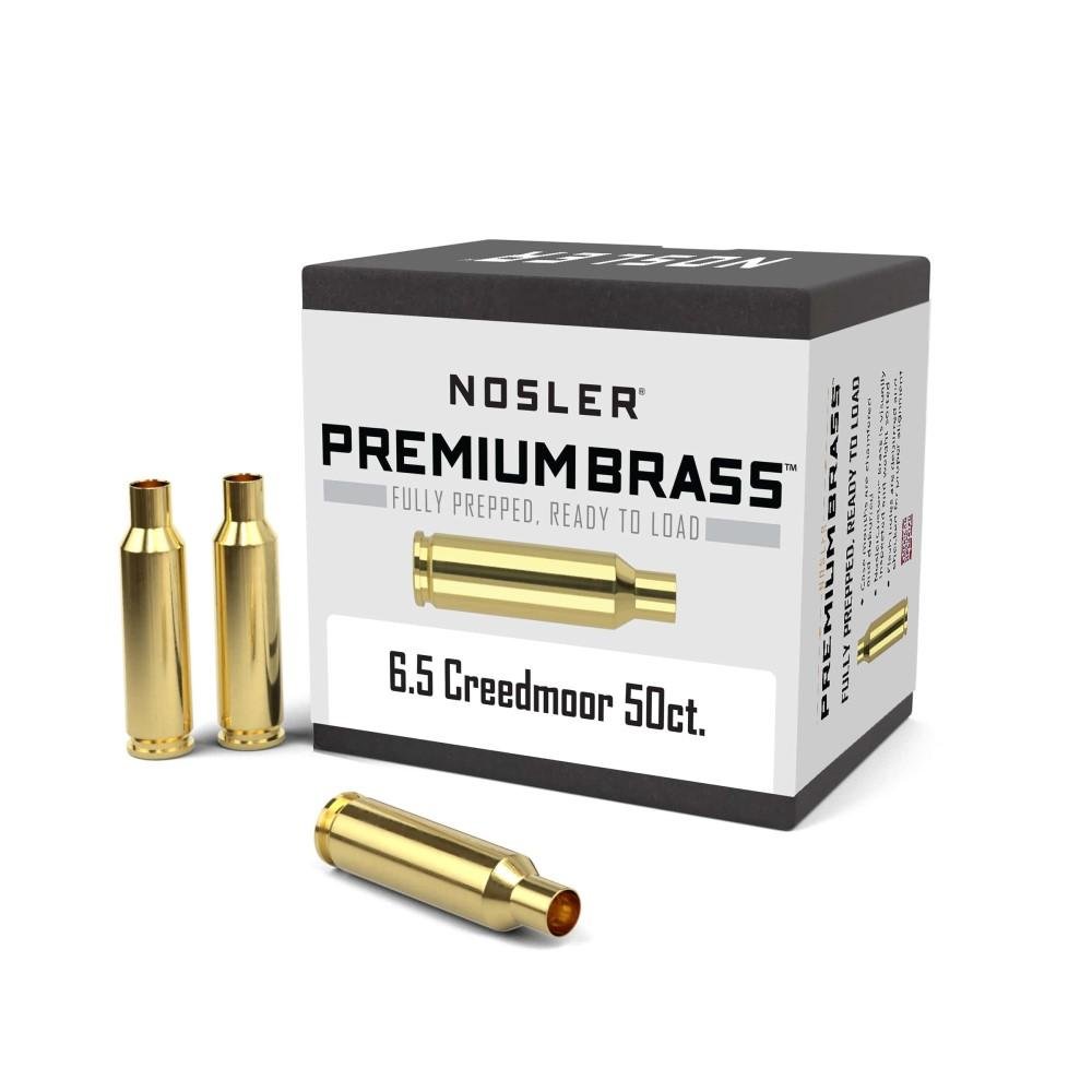 Nosler Unprimed Brass Rifle Cartridge Cases 50/ct 6.5mm Creedmoor