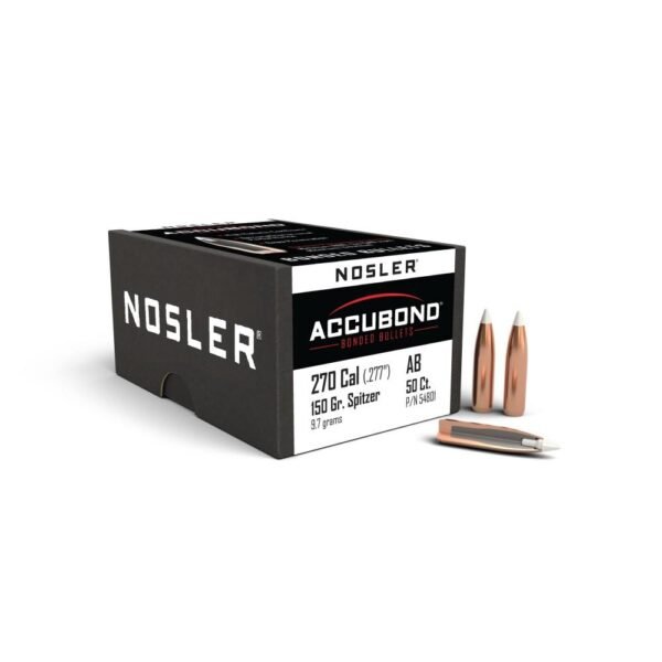 Nosler AccuBond Bullets .270 Cal .277" 150gr SPITZER 50/ct