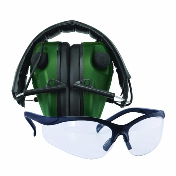 Caldwell E-MAX LoPro Electronic Muffs With Shooting Glasses